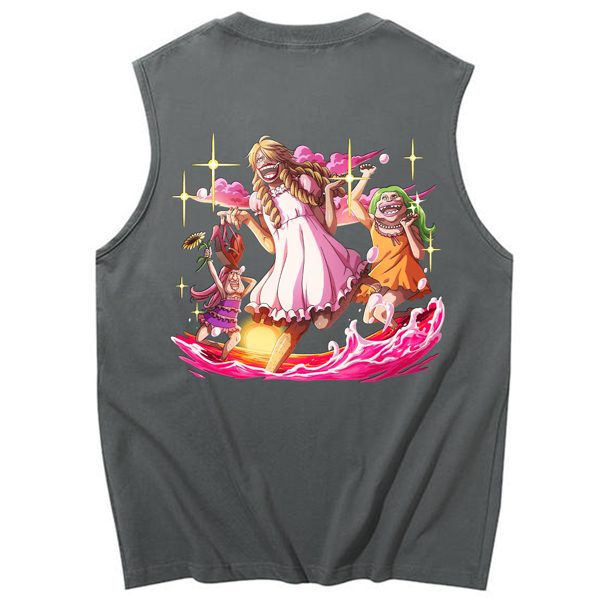 （画像用） ワンピース サンジ ONE PIECE Sanji コットン100％タンクトップ（背面プリント）